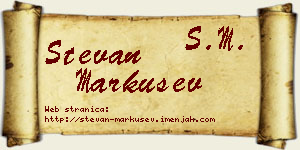 Stevan Markušev vizit kartica
